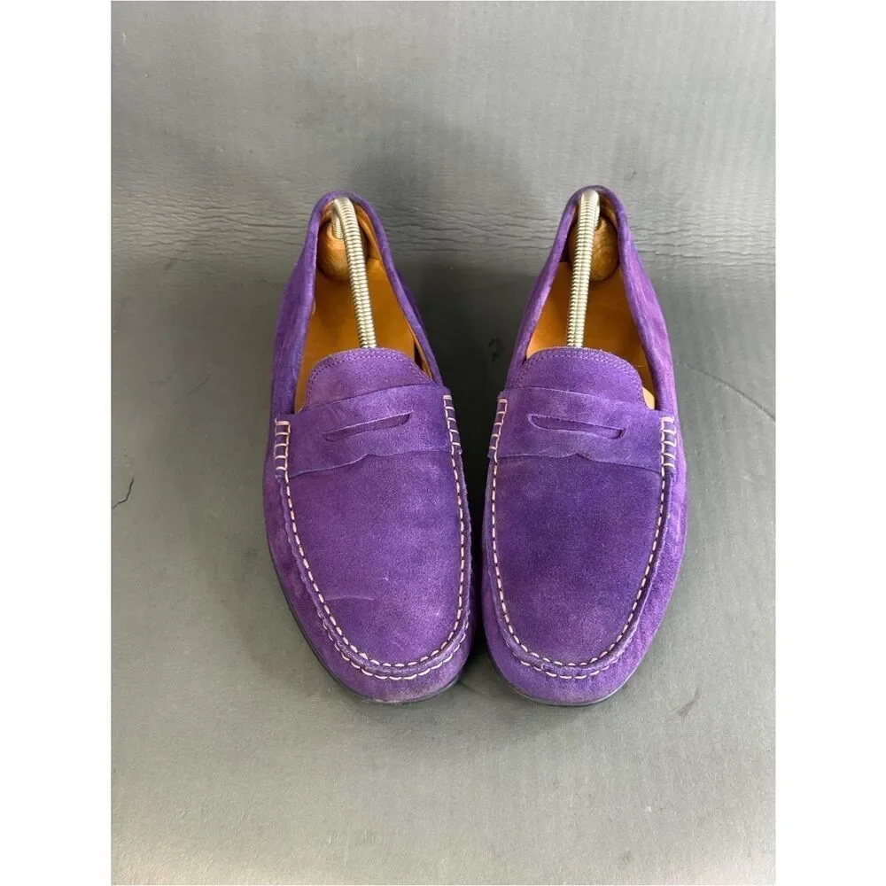 AUSTIN HELLER CUSTOM PURPLE DRIVERs loafer shoes men’s size 10.5